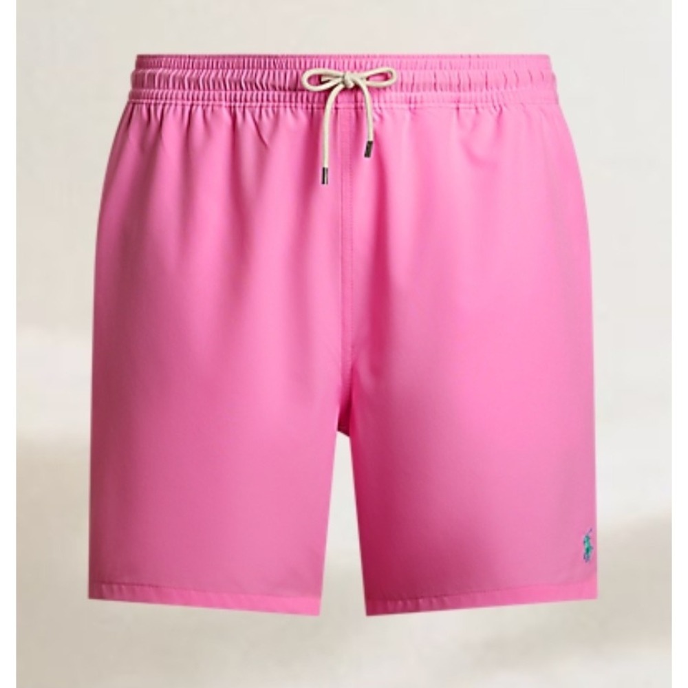 Polo Ralph Lauren Pink Traveler Stretch Swim Trunks Board Shorts Men's Size 3XLT